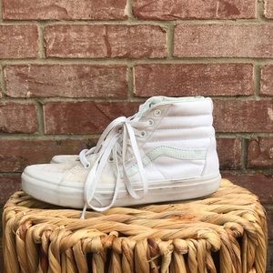 High top white vans